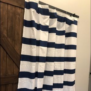 Rugby striped shower curtain